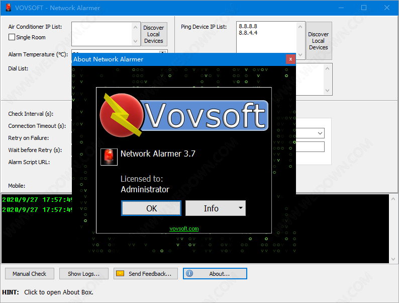VovSoft Network Alarmer