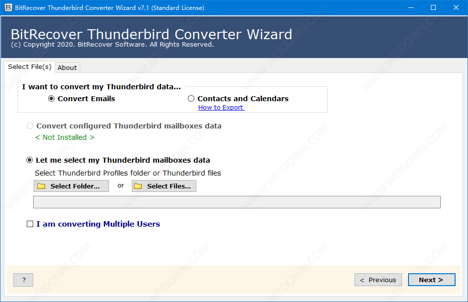 BitRecover Thunderbird Converter Wizard