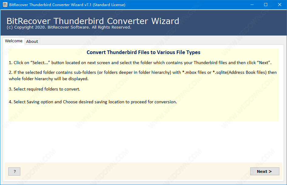 BitRecover Thunderbird Converter Wizard